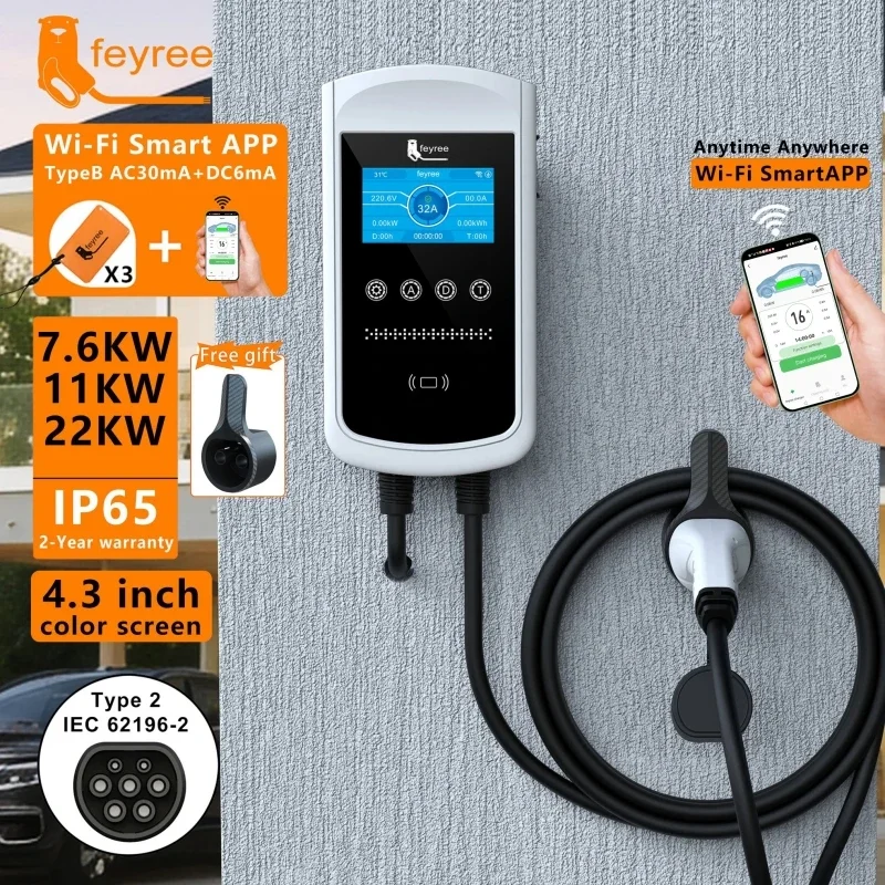 Wallbox Ev - Pengisi Daya EV Feyree Tipe 2