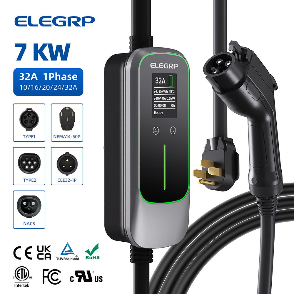 ELEGRP 32 Amp Pengisi Daya Ken - Home Ev Charger ulasan dan harga