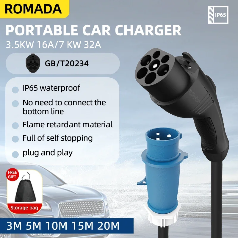 Pengisi Daya Portabel Kendaraa - Ev Charger Adapter ulasan dan harga