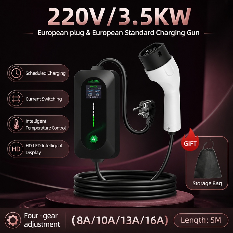 ROMADA 3.5KW Pengisi Daya Kend - Portable Ev Charger ulasan dan harga